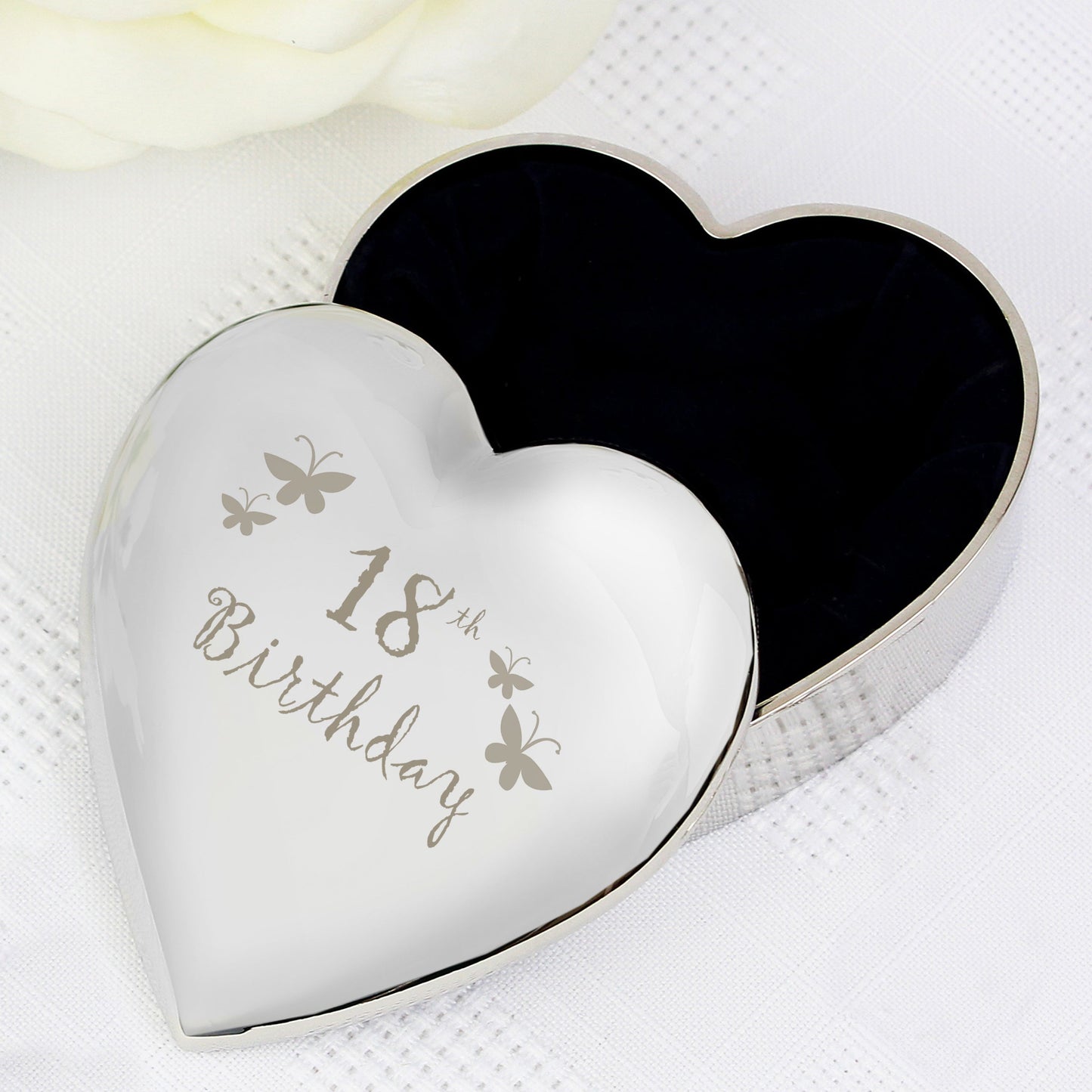 18th Butterflies Heart Trinket Box: 1 - Trinket Boxes By Gift Moments