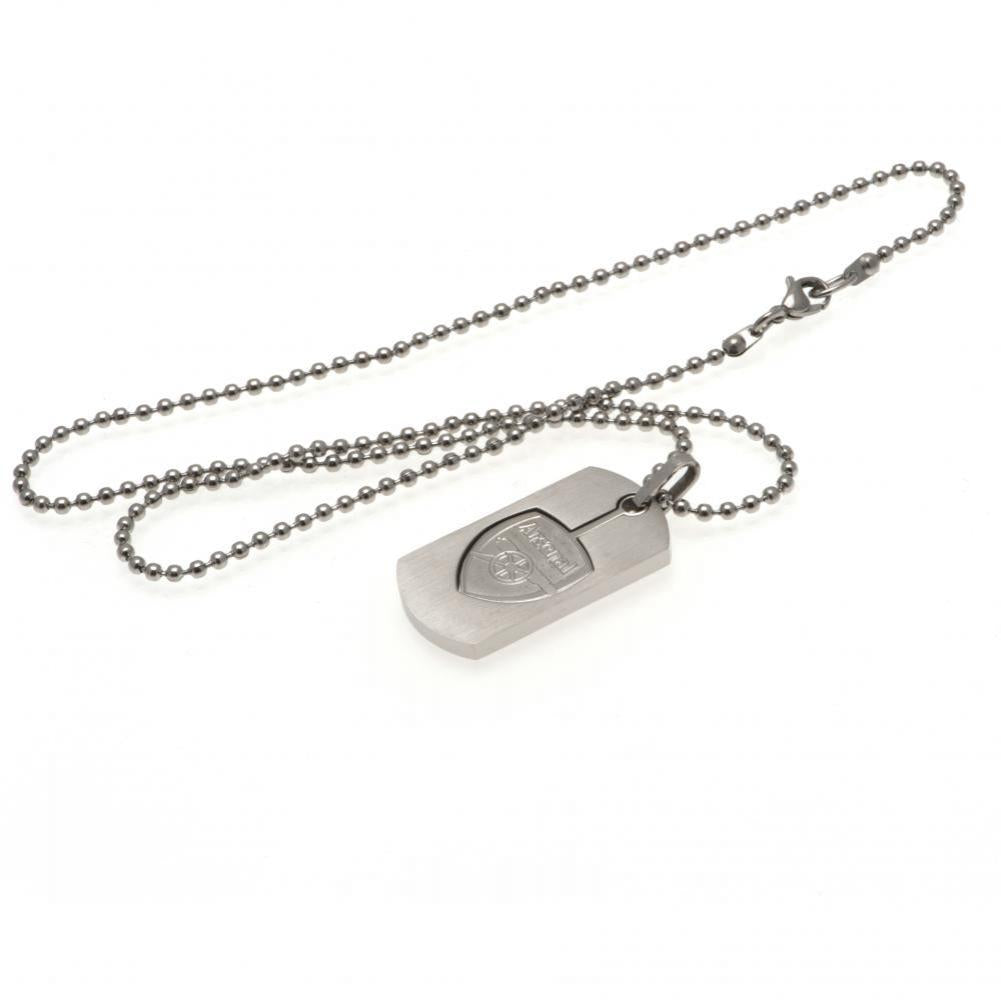 Arsenal FC Cut Out Crest Dog Tag & Chain