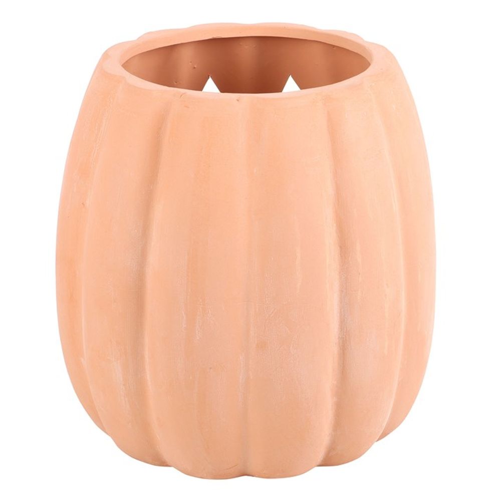 25cm Terracotta Cut Out Pumpkin Decoration: 3 - By Gift Moments