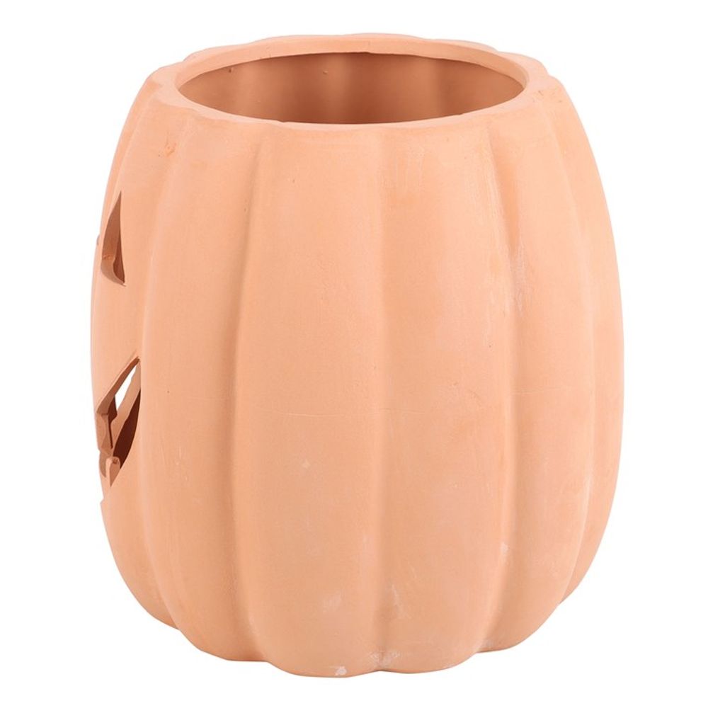 25cm Terracotta Cut Out Pumpkin Decoration: 4 - By Gift Moments