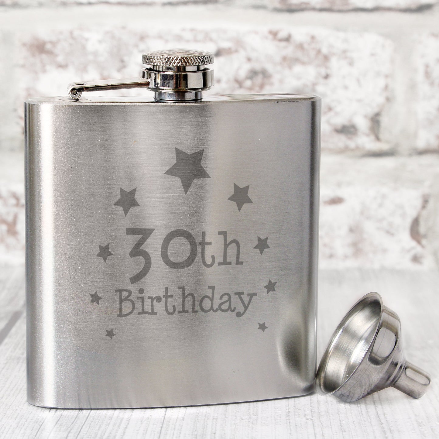 30th Birthday Hip Flask: 1 - Hip Flasks By Gift Moments