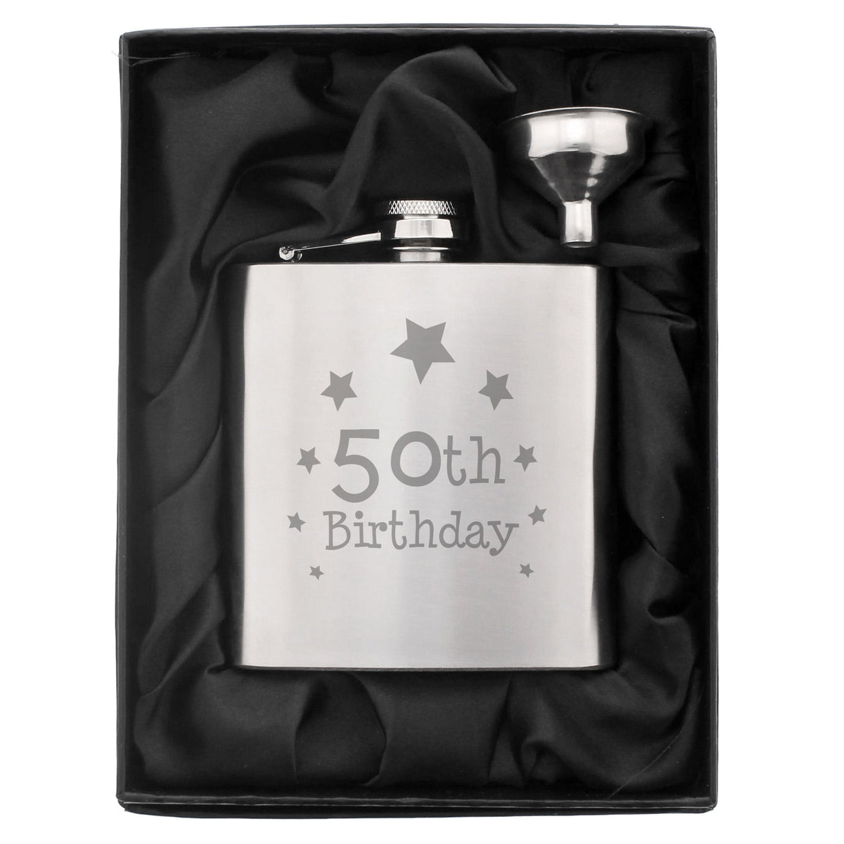 50th Birthday Hip Flask: 2 - Hip Flasks By Gift Moments