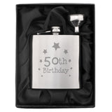 50th Birthday Hip Flask: 2 - Hip Flasks By Gift Moments