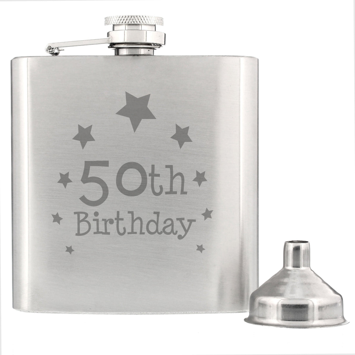 50th Birthday Hip Flask: 3 - Hip Flasks By Gift Moments