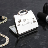 50th Birthday Butterfly Handbag Compact Mirror: 1 - Compact Mirrors By Gift Moments