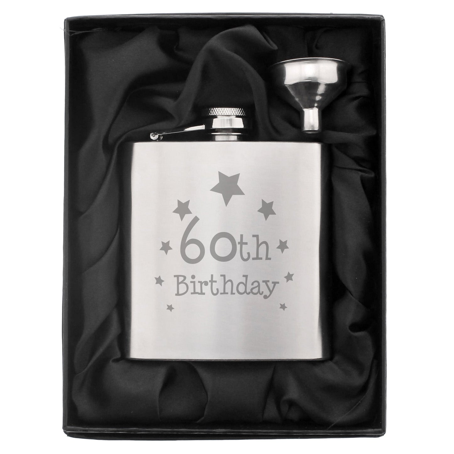 60th Birthday Hip Flask: 2 - Hip Flasks By Gift Moments