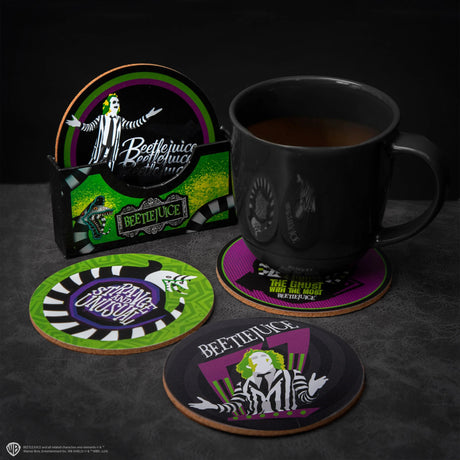 Set of 4 Beetlejuice Coasters - Shop Coasters At Gift Moments - 1
