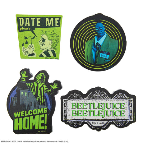 Set of 4 Beetlejuice Magnets - Shop Magnets At Gift Moments - 2