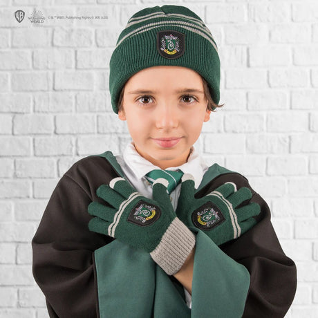 Kids Slytherin Gloves and Beanie Set - Shop Caps & Hats At Gift Moments - 1