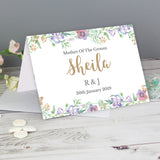 Personalised Gold Floral Watercolour Card