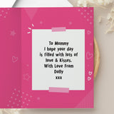 Personalised Pink Polaroid Wreath Photo Upload Card