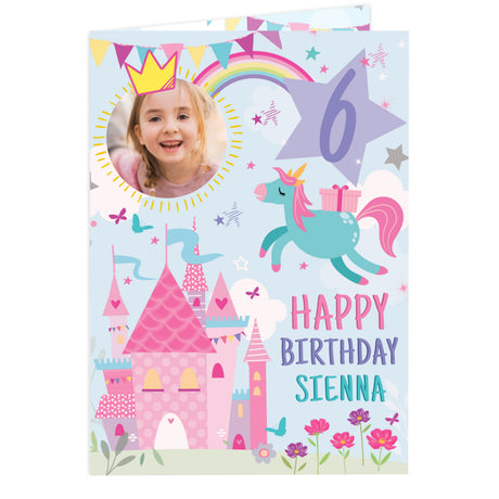 Personalised Photo Upload Princess Birthday Card - Shop Greeting Cards At Gift Moments - 5