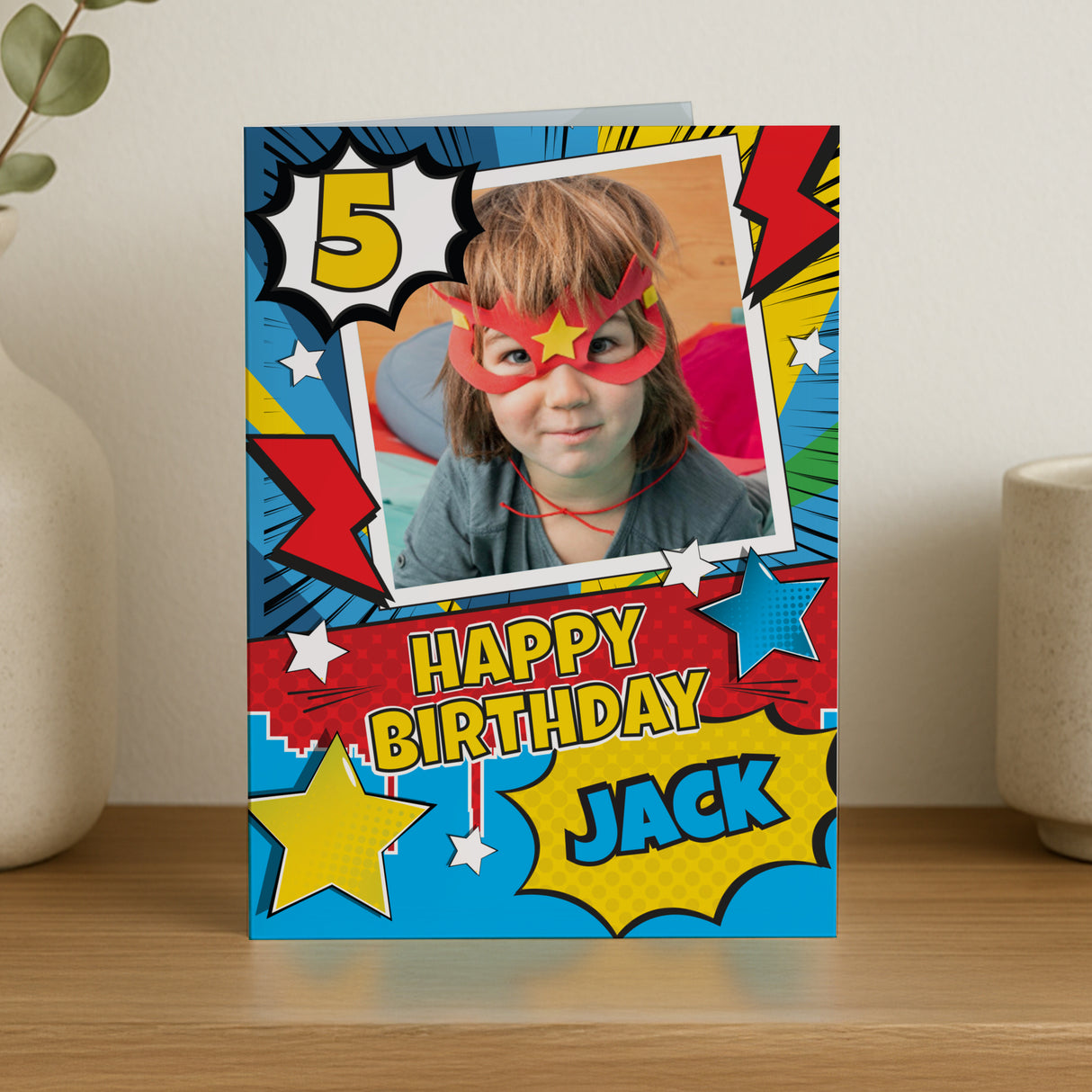 Personalised Photo Upload Superhero Birthday Card - Shop Greeting Cards At Gift Moments - 1