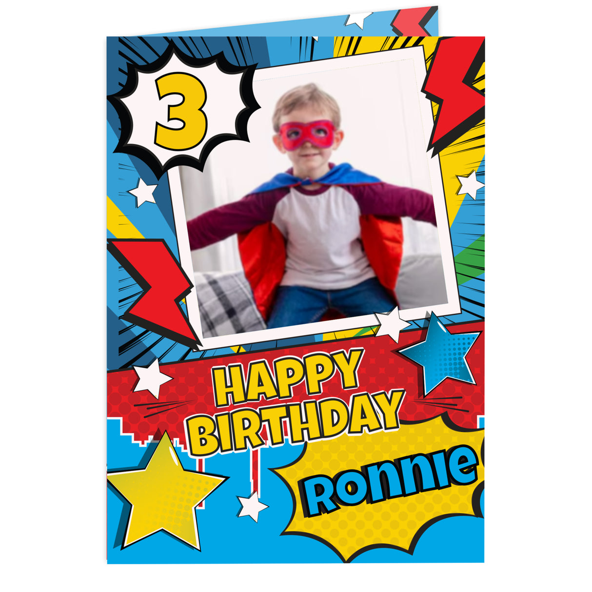 Personalised Photo Upload Superhero Birthday Card - Shop Greeting Cards At Gift Moments - 5