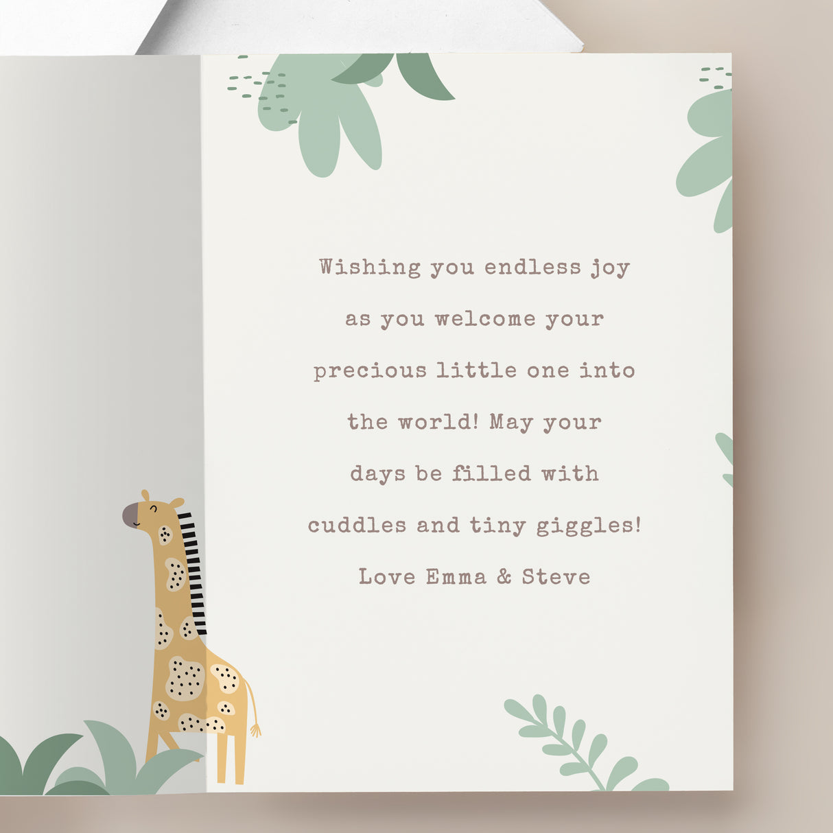 Personalised Photo Upload Safari New Baby Card - Shop Greeting Cards At Gift Moments - 3