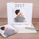 Personalised First Fathers Day Photo Coaster Card