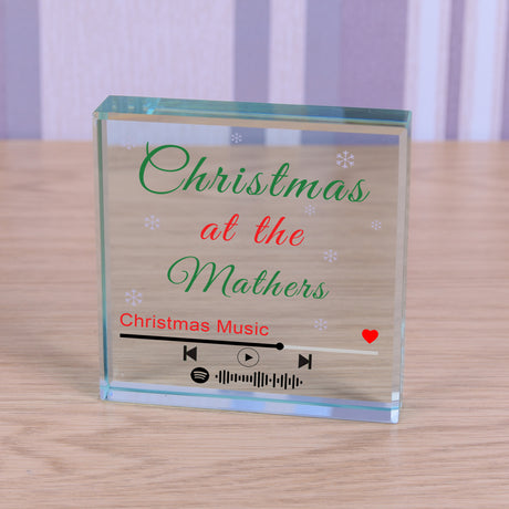 Personalised Spotify Christmas Playlist Glass Token