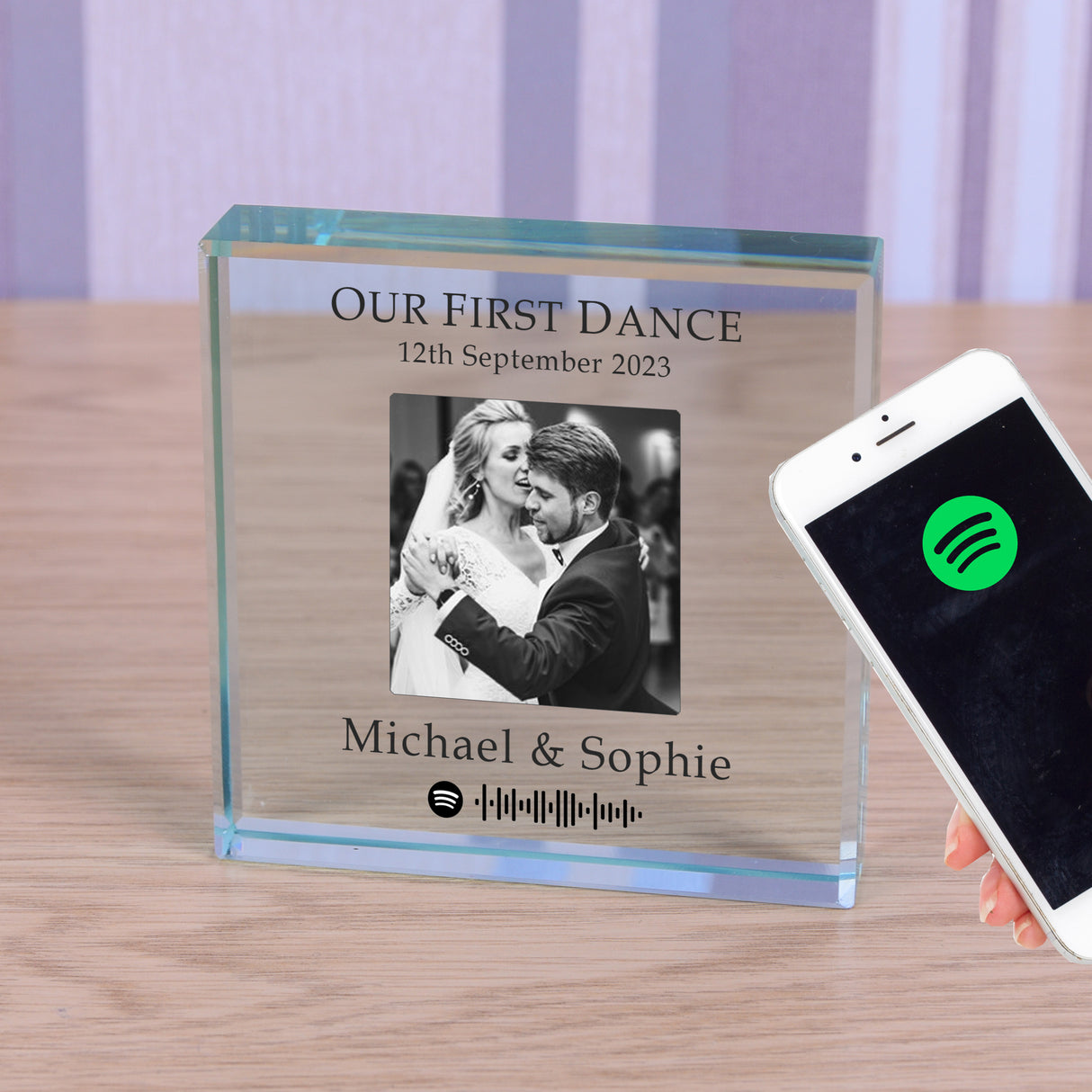 Personalised First Dance Spotify Glass Token