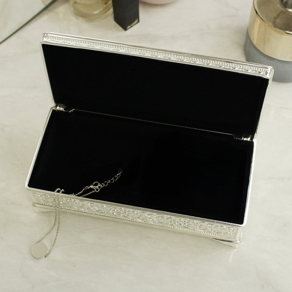Personalised Antique Silver Plated Jewellery Box - Shop Jewellery Boxes At Gift Moments - 5