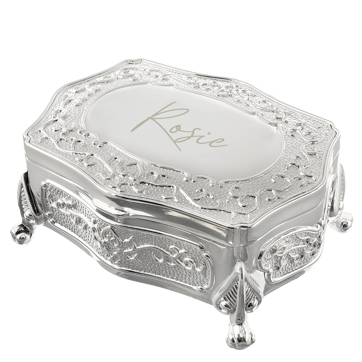 Personalised Small Silver Plated Jewellery Box - Shop At Gift Moments - 5