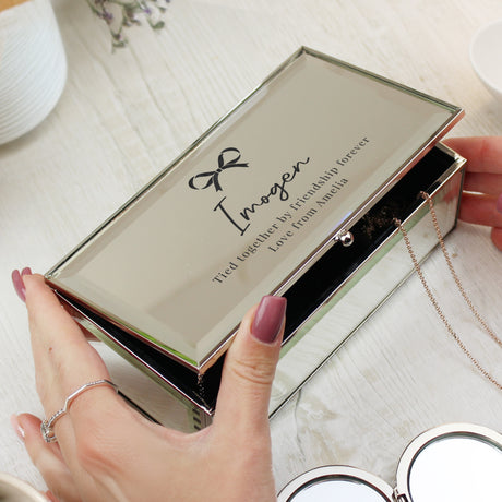 Personalised Bow Mirrored Jewellery Box - Shop At Gift Moments - 2