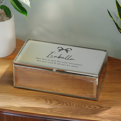 Personalised Bow Mirrored Jewellery Box - Shop At Gift Moments - 3