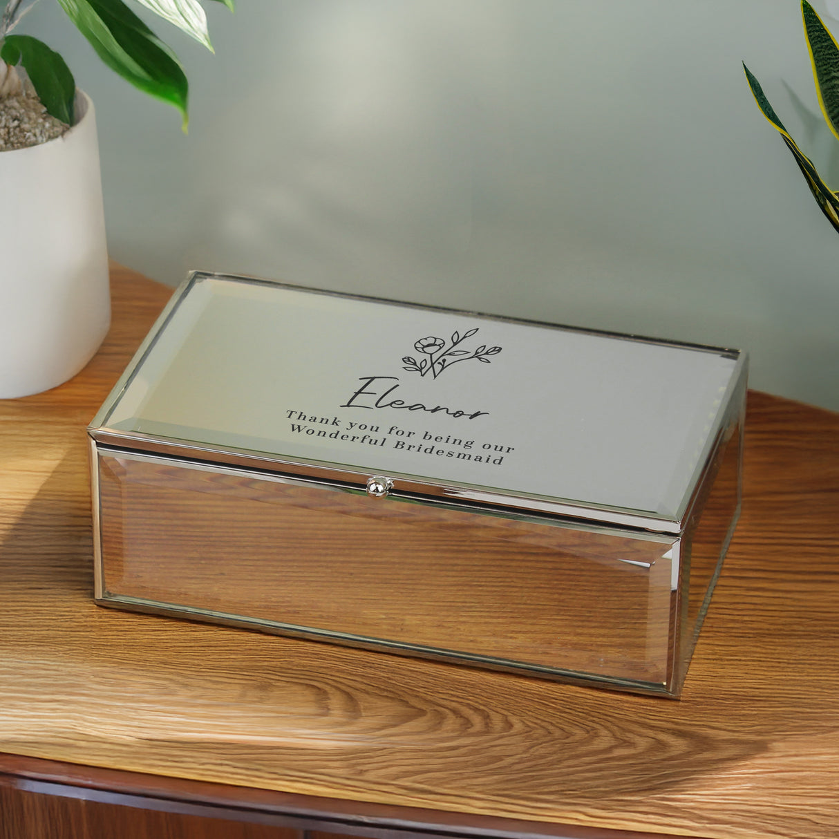 Personalised Floral Mirrored Jewellery Box - Shop At Gift Moments - 3