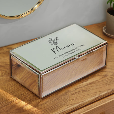 Personalised Floral Mirrored Jewellery Box - Shop At Gift Moments - 4