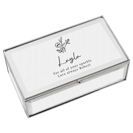 Personalised Floral Mirrored Jewellery Box - Shop At Gift Moments - 5