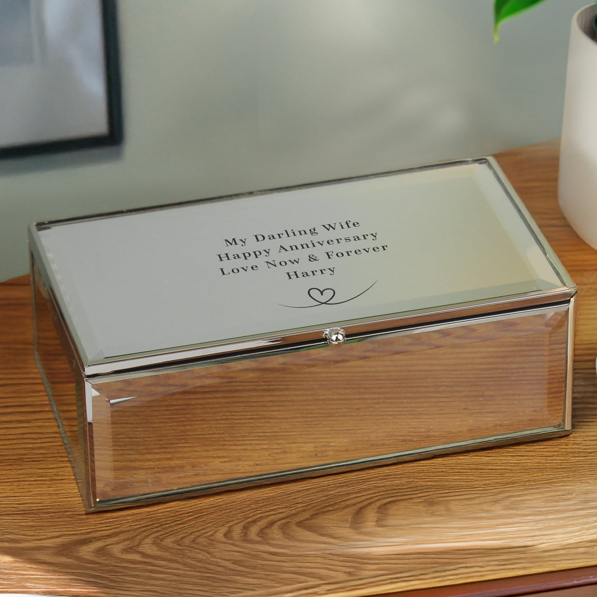 Personalised Heart Mirrored Jewellery Box - Shop At Gift Moments - 1