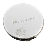 Personalised Floral Round Compact Mirror - Shop At Gift Moments - 4