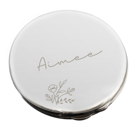 Personalised Floral Round Compact Mirror - Shop At Gift Moments - 4
