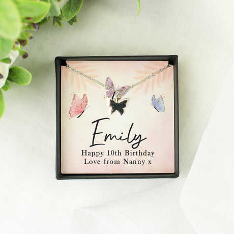 Personalised Sentiment Card & Butterfly Necklace - Shop At Gift Moments - 2
