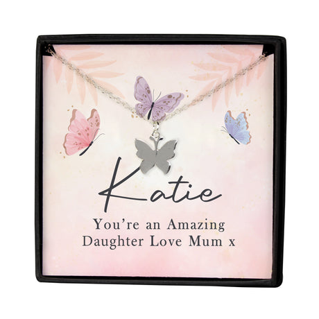 Personalised Sentiment Card & Butterfly Necklace - Shop At Gift Moments - 5