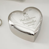 Personalised Wedding Maid of Honour Heart Trinket Box
