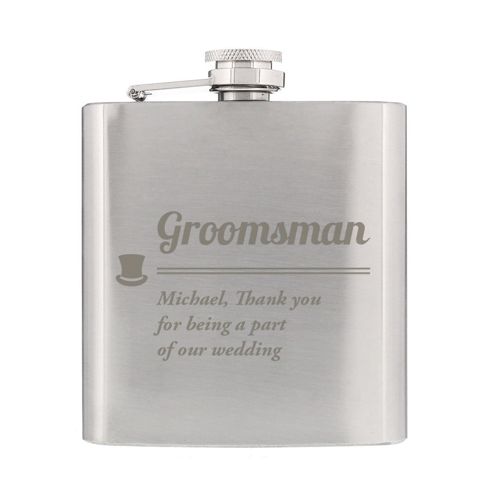 Personalised Groomsman Hip flask