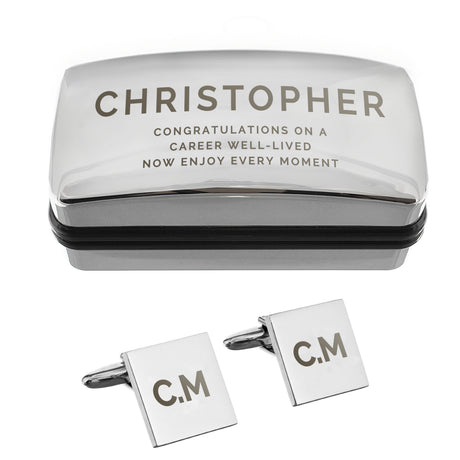 Personalised Initial Cufflinks & Bold Cufflink Box - Shop At Gift Moments - 5