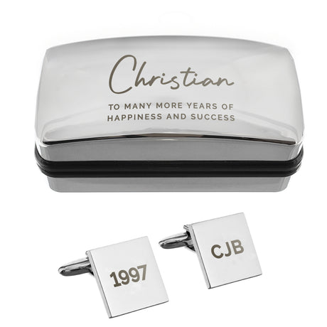 Personalised Cufflinks & Cufflink Box - Shop At Gift Moments - 4