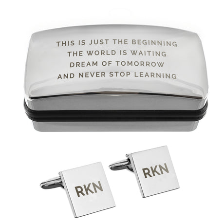 Personalised Initial Cufflinks & Engraved Box - Shop At Gift Moments - 4