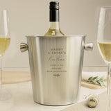 Personalised Free Text Stainless Steel Ice Bucket