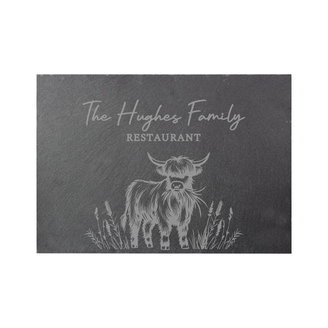Personalised Highland Cow Slate Placemat - Shop At Gift Moments - 5