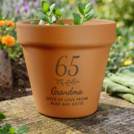 Personalised Big Age Terracotta Plant Pot - Shop Pots & Planters At Gift Moments - 1