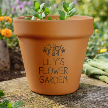 Personalised Gardening Terracotta Plant Pot - Shop Pots & Planters At Gift Moments - 1
