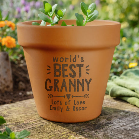 Personalised Worlds Best Terracotta Plant Pot - Shop Pots & Planters At Gift Moments - 1