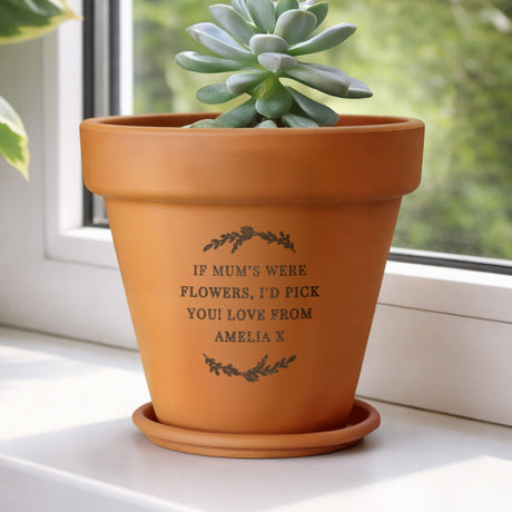 Personalised Free Text Terracotta Plant Pot - Shop Pots & Planters At Gift Moments - 6