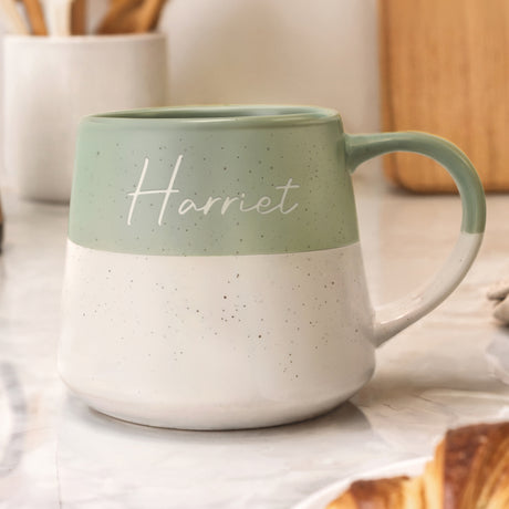 Personalised Name Green Speckled Ceramic Mug - Shop Mugs At Gift Moments - 3