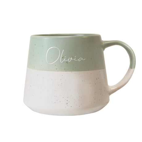 Personalised Name Green Speckled Ceramic Mug - Shop Mugs At Gift Moments - 4