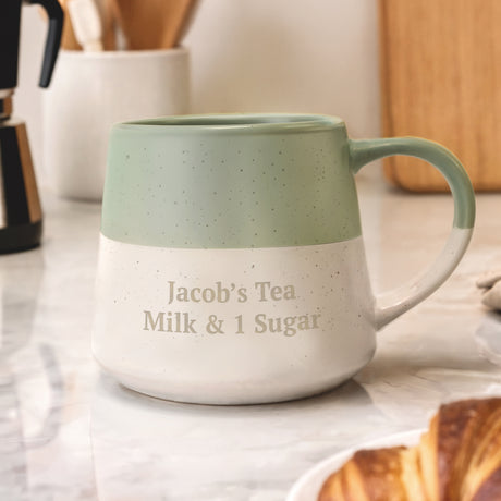Personalised Green Speckled Ceramic Mug - Shop Mugs At Gift Moments - 3