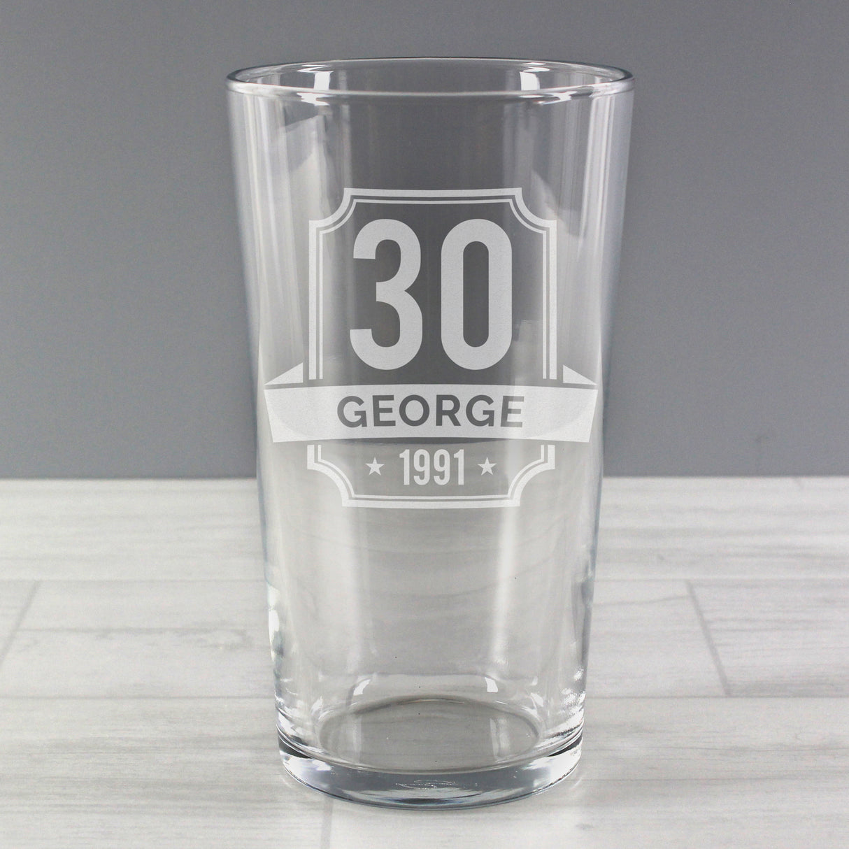 Personalised Big Age & Name Birthday Pint Glass