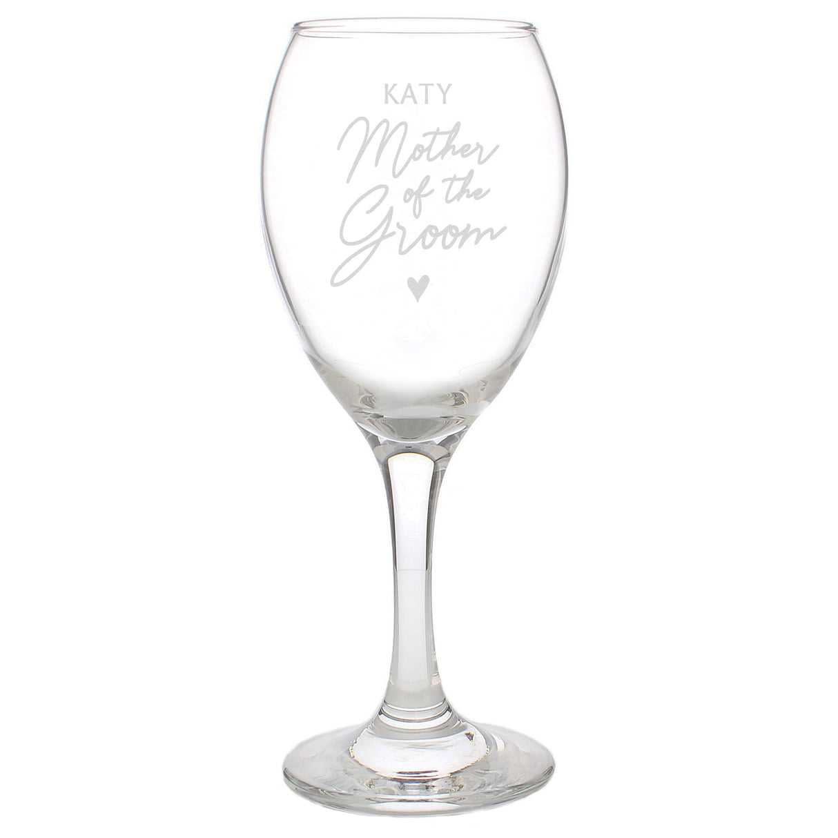 Personalised Mother of the Groom Wine Glass